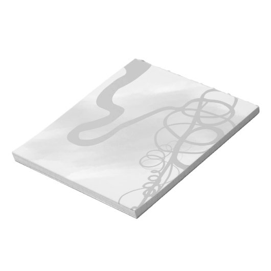 Op het raster: Abstract zwart en grijs Notitieblok (Linkerzijde)