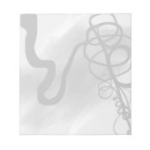 Op het raster: Abstract zwart en grijs Notitieblok (Voorkant)