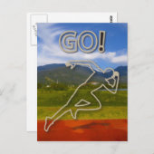 Op het rijdende spoor briefkaart (Voorkant / Achterkant)