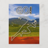 Op het rijdende spoor briefkaart (Voorkant)