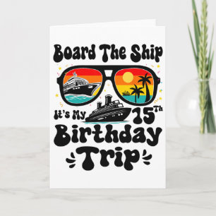 Op het schip het is mijn 15e verjaardag 15 jaar ou kaart