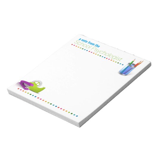 Op het schoolplein van de Kantoor School Psycholoo Notitieblok (Linkerzijde)