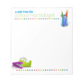 Op het schoolplein van de Kantoor School Psycholoo Notitieblok (Voorkant)