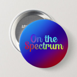 Op het spectrum, regenbooggradieen, bewustwording ronde button 7,6 cm