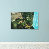 Op het spoor, Horseback bij Mt. Lowe Canvas Afdruk (Insitu (Houten vloer))