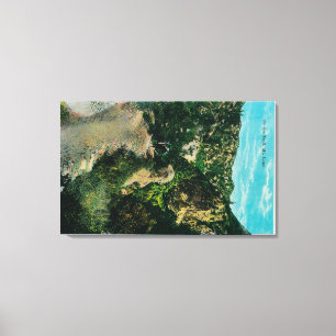 Op het spoor, Horseback bij Mt. Lowe Canvas Afdruk