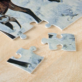 Op het spoor (olie op doek) legpuzzel (Zijkant)