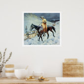 Op het spoor (olie op doek) poster (Keuken)