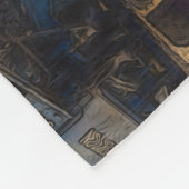 Op het spoor -  stoomtrein fleece deken (Hoek)