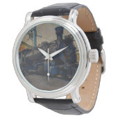 Op het spoor -  stoomtrein horloge (Gekanteld)