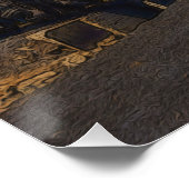 Op het spoor — stoomtrein perfect poster (Hoek)