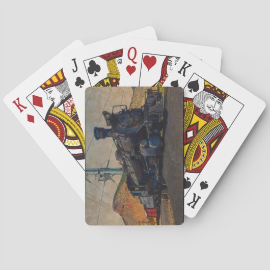 Op het spoor - stoomtrein pokerkaarten (Achterkant)