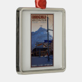 Op het station Grindelwald Train Metalen Ornament (Rechts)