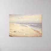 Op het strand (1879) -  kustkunst canvas afdruk (Voorkant)