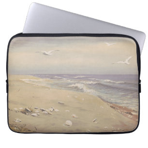 Op het strand (1879) -  kustkunst laptop sleeve