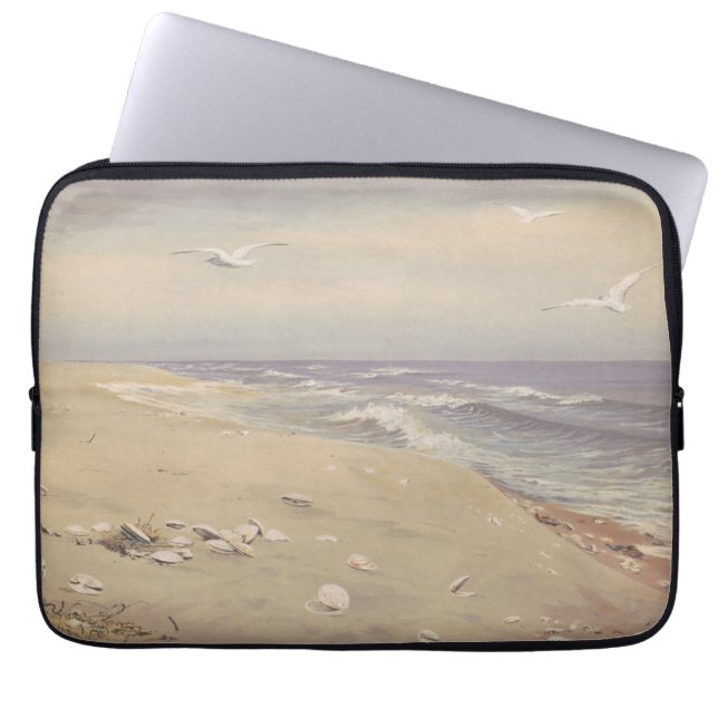 Op het strand (1879) -  kustkunst laptop sleeve (Voorkant)