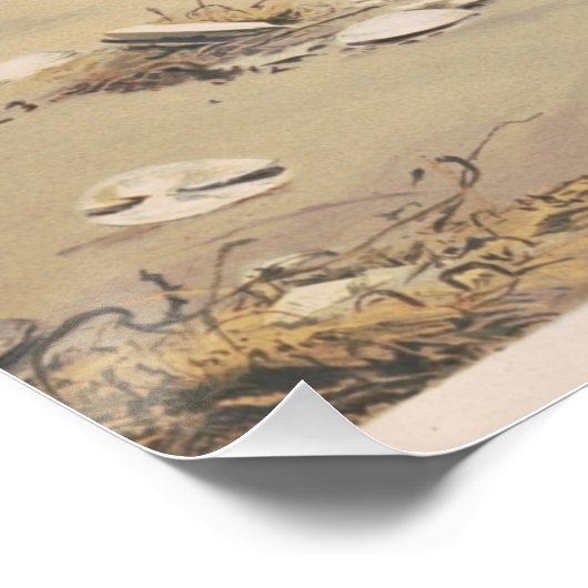 Op het strand (1879) -  kustkunst perfect poster (Hoek)