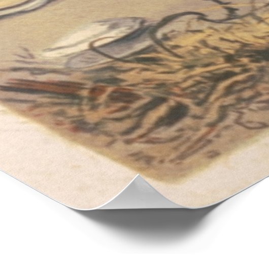 Op het strand (1879) -  kustkunst poster (Hoek)