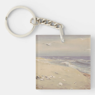 Op het strand (1879) -  kustkunst sleutelhanger