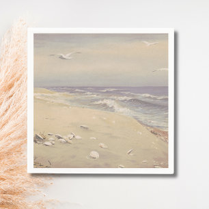 Op het strand (1879) – Vintage kustkunst Servet