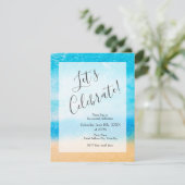 'Op het strand' Abstracte Zijdeschilderij Kaart (Staand voorkant)