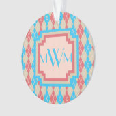 Op het strand Argyle Acryl Ornament (voorkant)