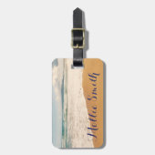 Op het strand bagagelabel (Voorkant verticaal)