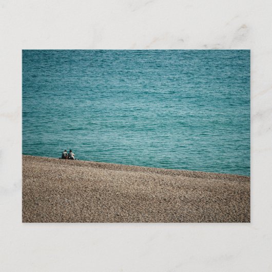 Op het strand bij Beer Briefkaart (Voorkant)