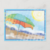 Op het strand briefkaart (Voorkant)