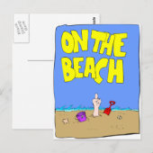 Op het strand Briefkaart (Voorkant / Achterkant)