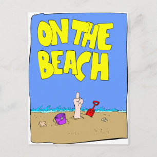 Op het strand Briefkaart