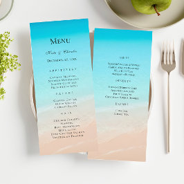 Op het strand bruiloft Menu