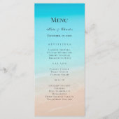 Op het strand bruiloft Menu (Voorkant)