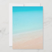 Op het strand bruiloft uitnodiging (Achterkant)