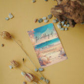 Op het strand bruiloft uitnodiging