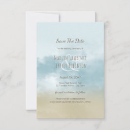 Op het strand bruiloft van het strand op het stran save the date