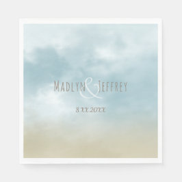 Op het strand bruiloft van het strand op het stran servet