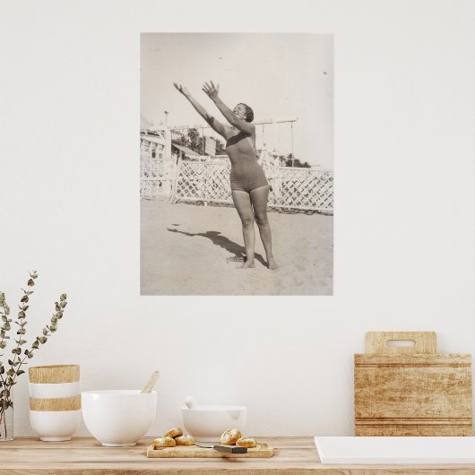Op het strand, Cannes 1930 Poster (Keuken)