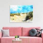 Op het strand canvas afdruk (Insitu (Woonkamer))