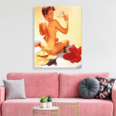 Op het strand canvas afdruk (Insitu (Woonkamer))