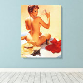 Op het strand canvas afdruk (Insitu (Houten vloer))