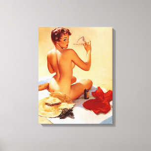 Op het strand canvas afdruk