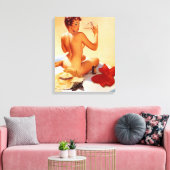 Op het strand canvas afdruk (Insitu (Woonkamer))