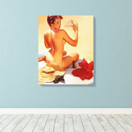 Op het strand canvas afdruk (Insitu (Houten vloer))