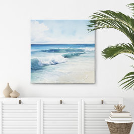 Op het strand Canvas Print