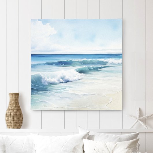 Op het strand Canvas Print