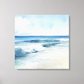 Op het strand Canvas Print (Voorkant)