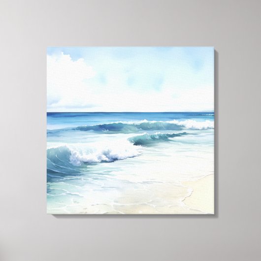 Op het strand Canvas Print (Voorkant)