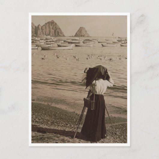 Op het strand, de baai van Avalon, het eiland Cata Briefkaart (Voorkant)