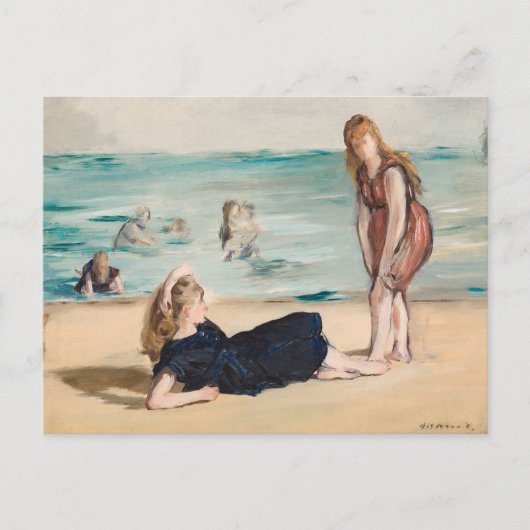Op het strand | Édouard Manet Briefkaart (Voorkant)
